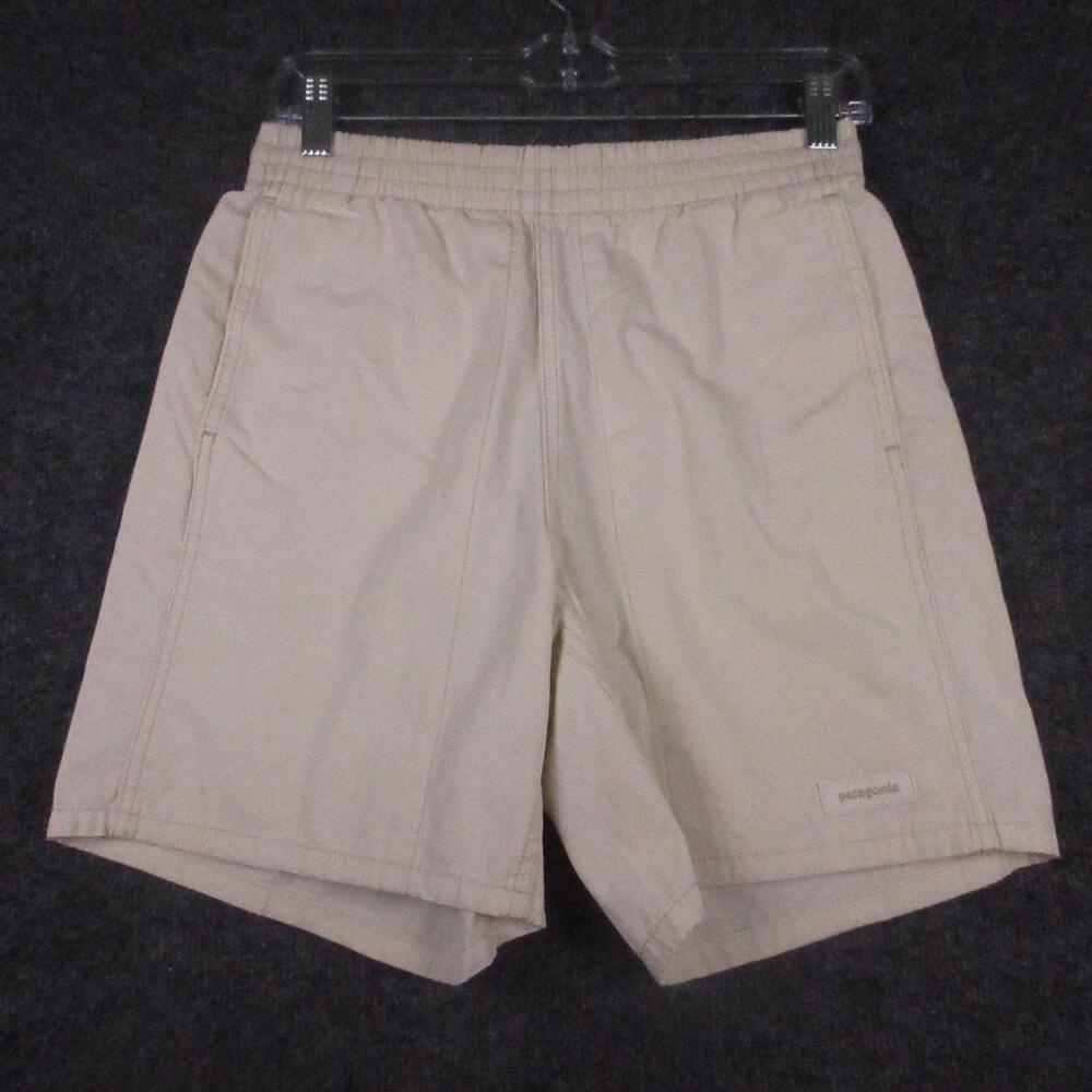 Patagonia Shorts Mens XS Beige Chino 6" Inseam Elastic Waist Casual Summer